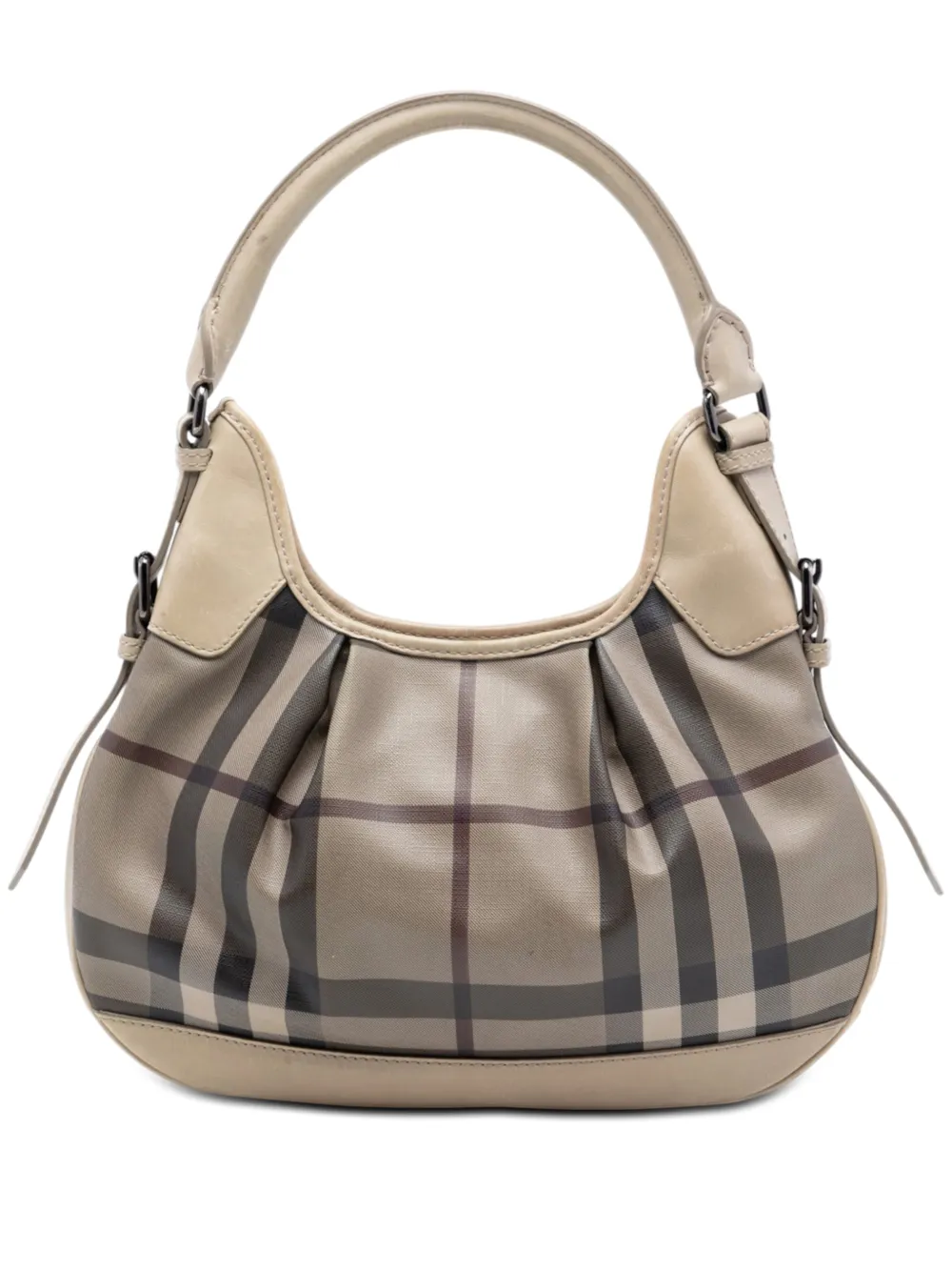 Burberry Pre-Owned 2000-2017 Smoked Check Coated Canvas Brooklyn hobo bag - Toni neutri