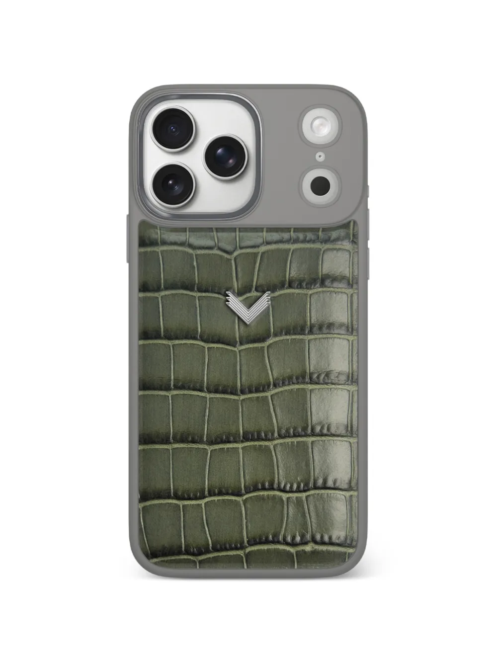 VELANTE crocodile-effect leather iPhone 17 Pro Max phone case