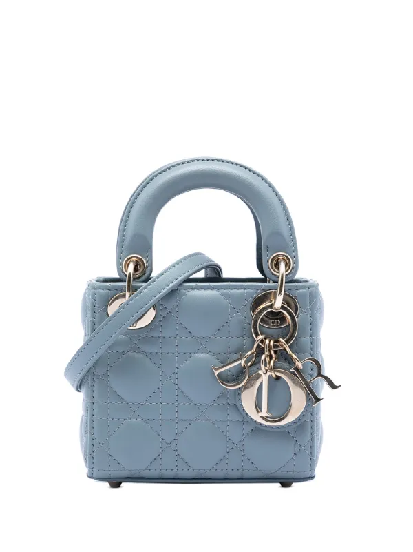 Christian Dior Pre-Owned 2021 マイクロ ラムスキン カナージュ