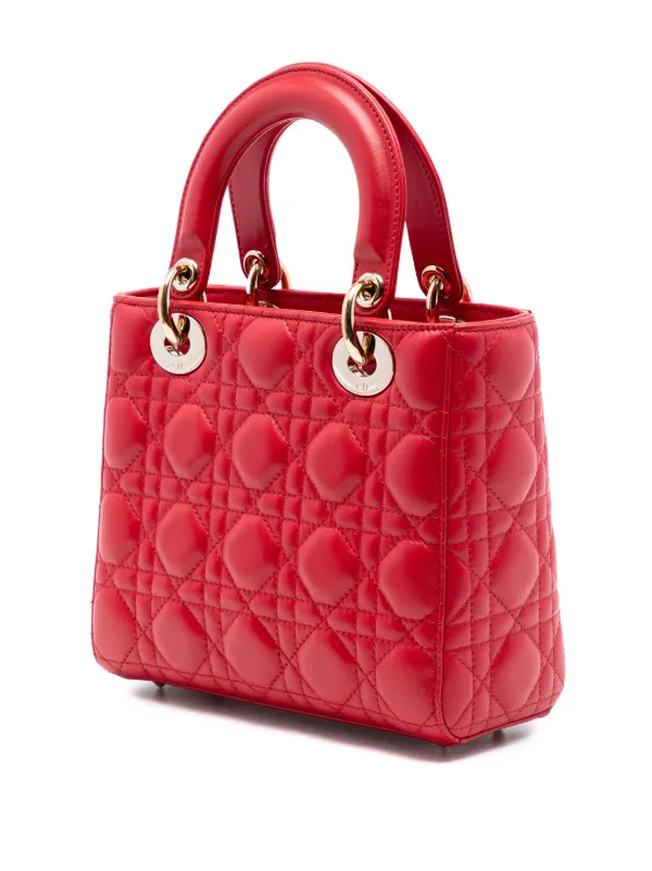 Christian Dior Pre-Owned 2017 スモール ラムスキン カナージュ My