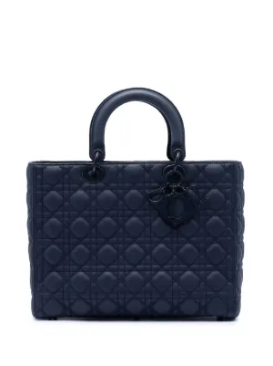 Christian Dior Pre-Owned 1999 ラージ デニム カナージュ レディ Christian Dior Pre-Owned 1999 ラージ デニム カナージュ レディ