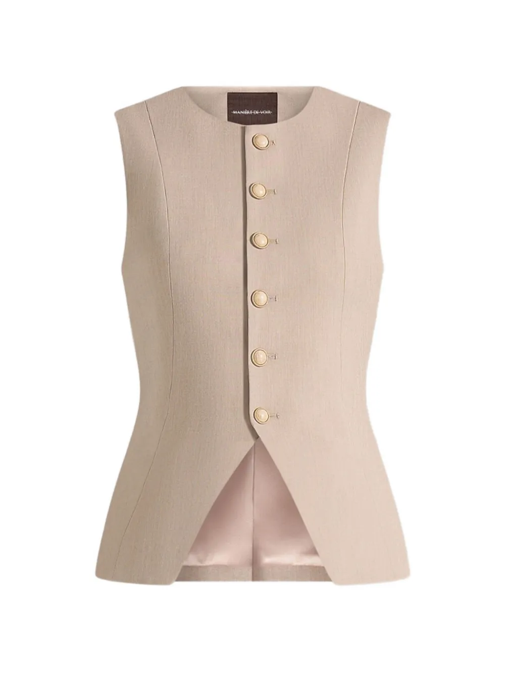 Manière De Voir Maisie buttoned vest - Toni neutri