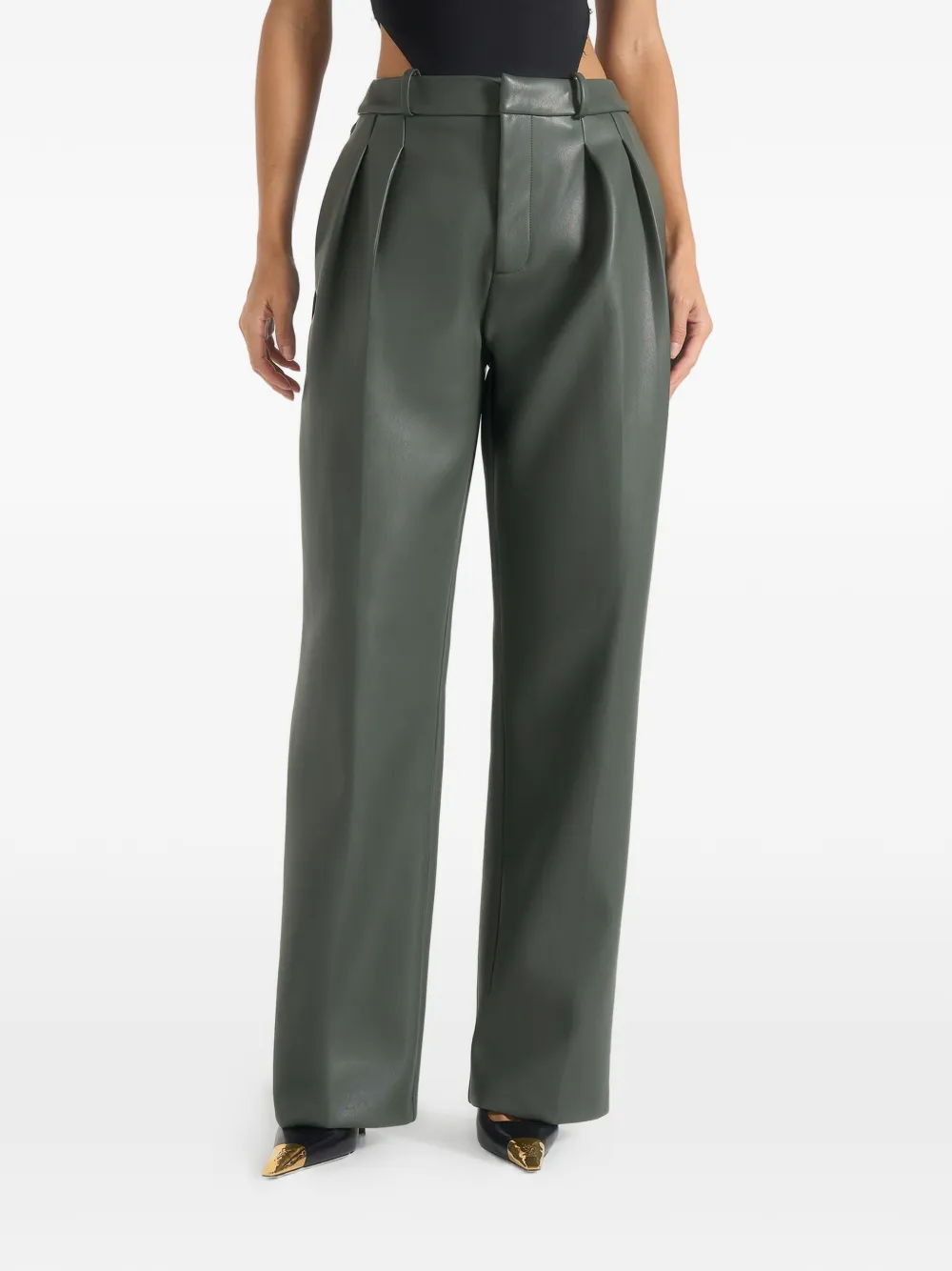 Manière De Voir Julie belt-loop trousers - Verde