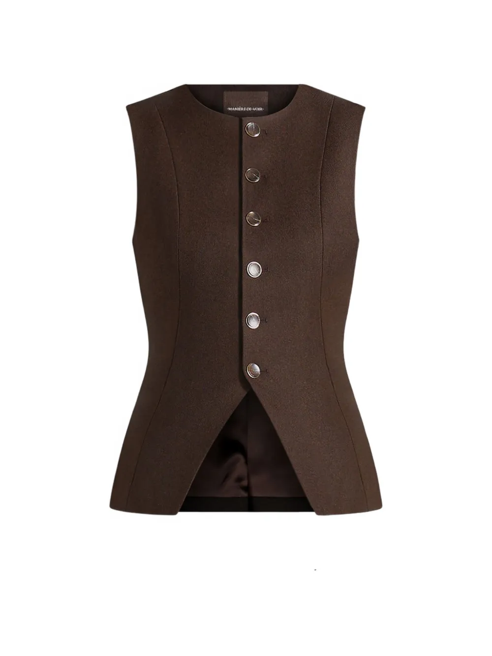 Manière De Voir tailored cinch-waist waistcoat - Marrone