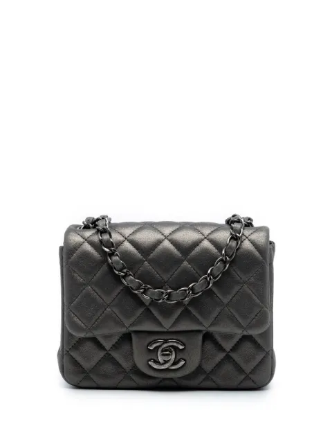 CHANEL Pre-Owned bolsa crossbody Single Flap Classic con diseño cuadrado mini de piel de cordero 2015-2016