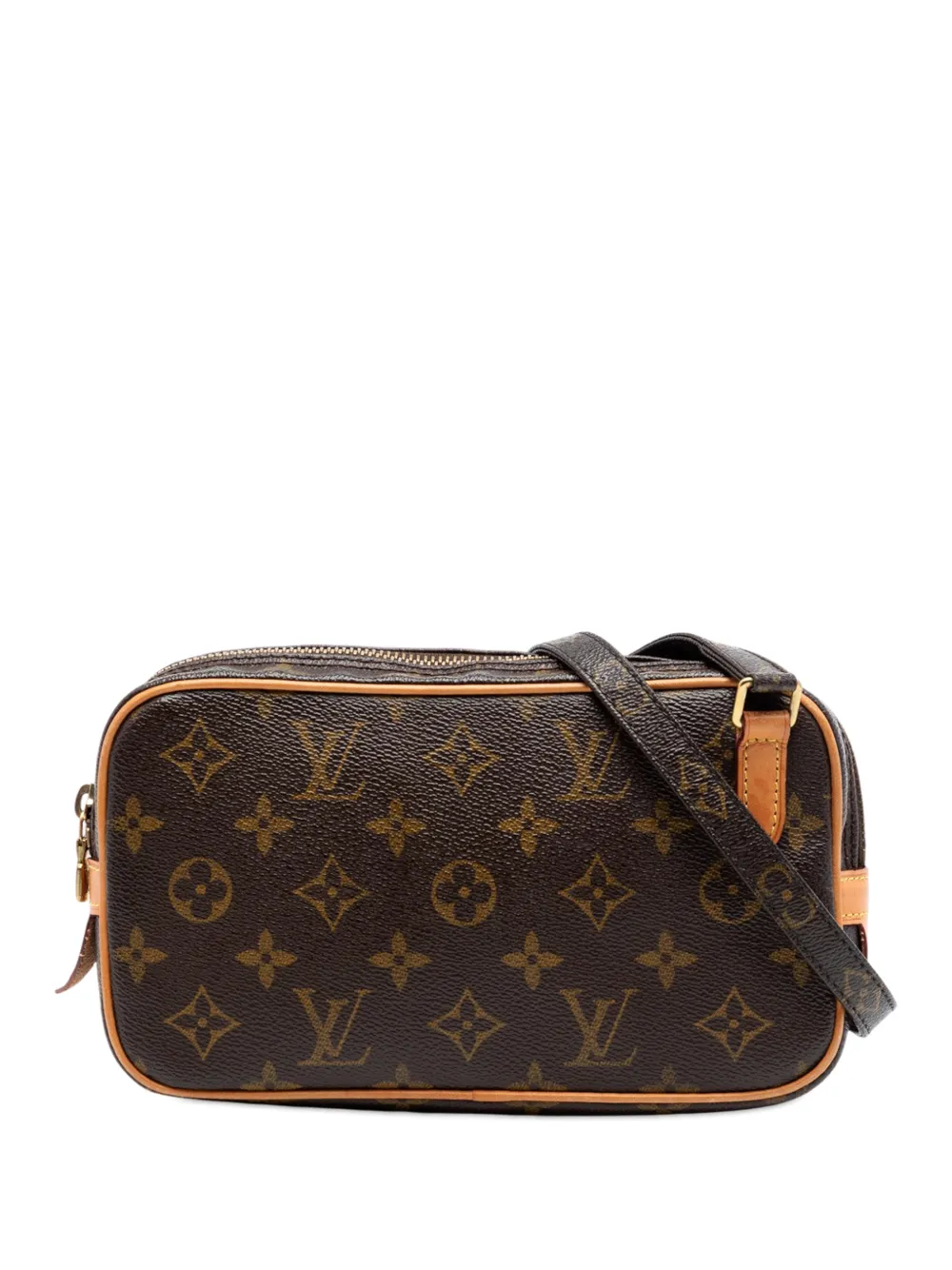 Louis Vuitton 1990-2010 Monogram Pochette Marly Bandouliere Umhängetasche in Braun Monogram-Leder
