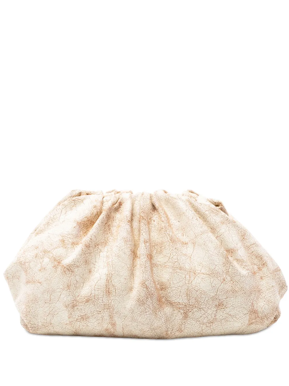Bottega Veneta Pre-Owned 2012-2026 Crackled Calfskin The Pouch clutch bag - Neutrals