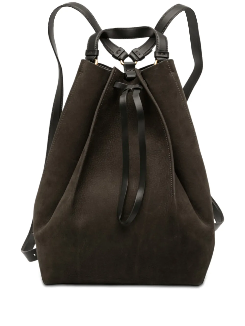 Pre-owned Maison Margiela 2000-2010 Nubuck Drawstring Backpack In Brown