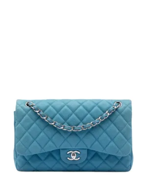CHANEL Pre-Owned 2013-2014 Jumbo Classic Caviar Double Flap