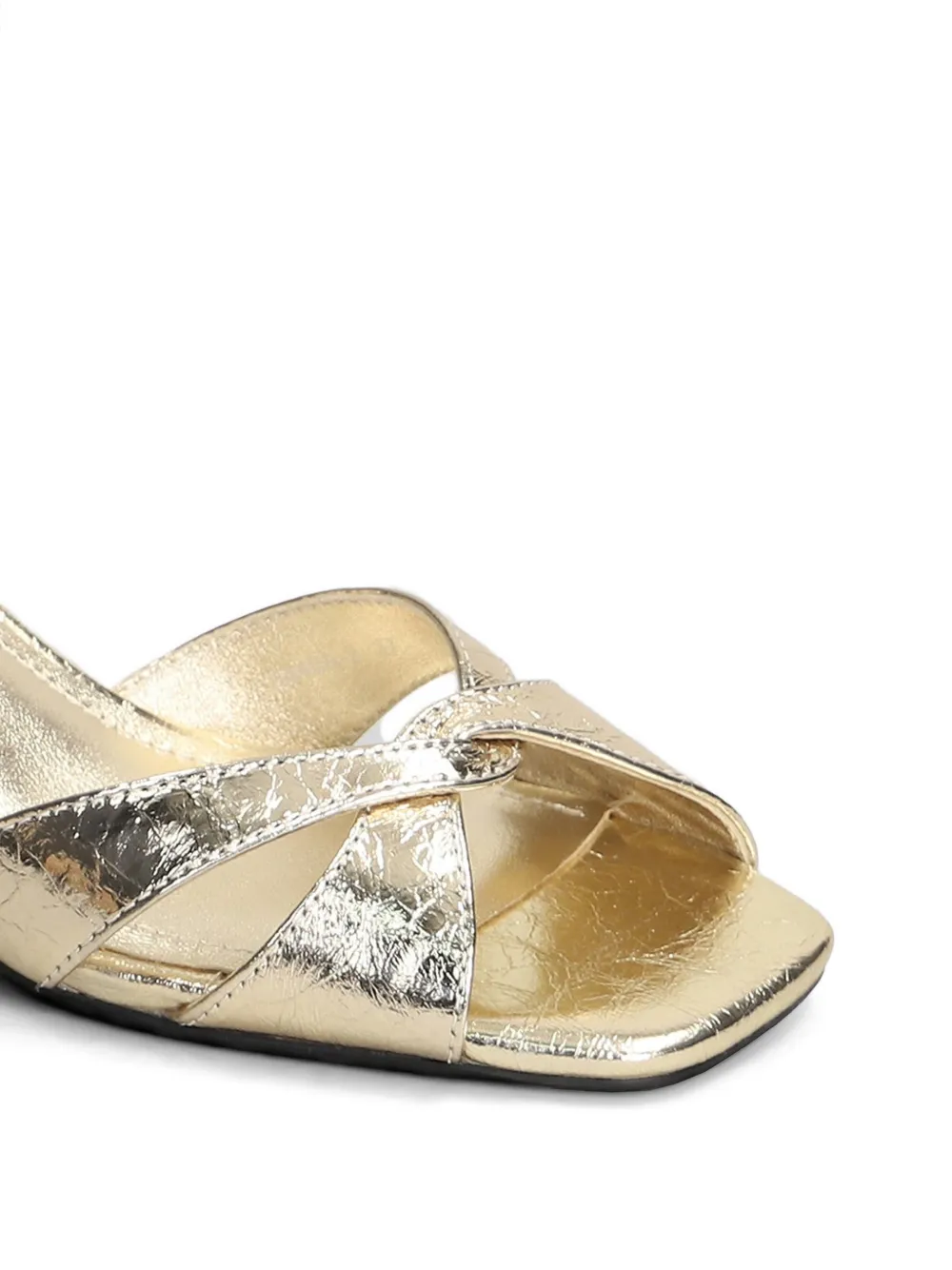 Gold & Rouge Cake sandalen met gekruiste bandjes en metallic-effect Goud