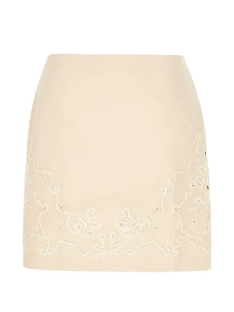 BOSS falda bordada con ojales
