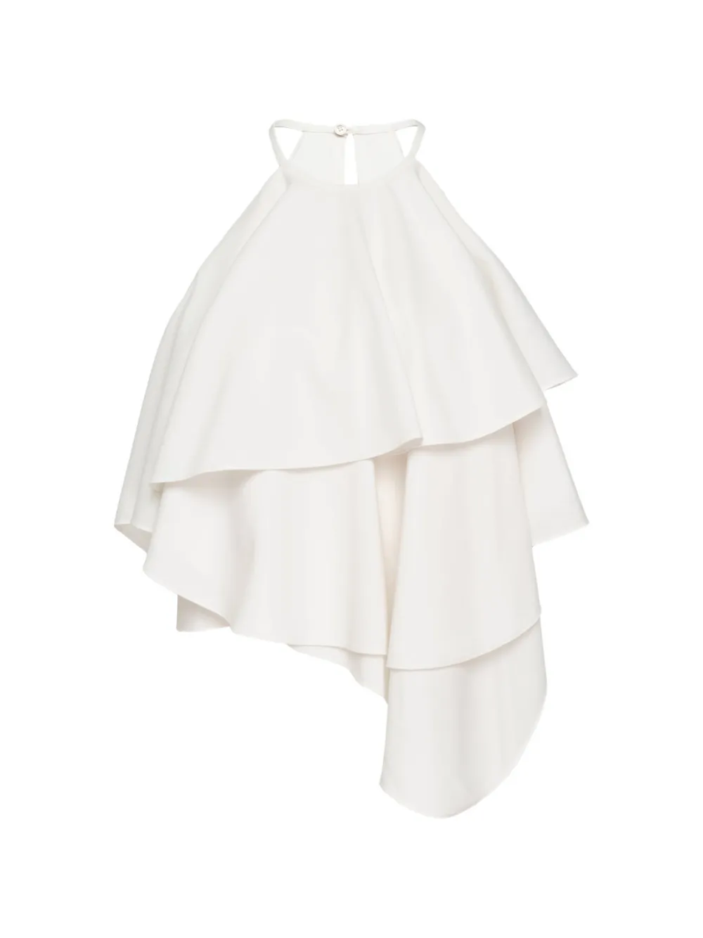 Club21 Collection tiered asymmetric top - Bianco