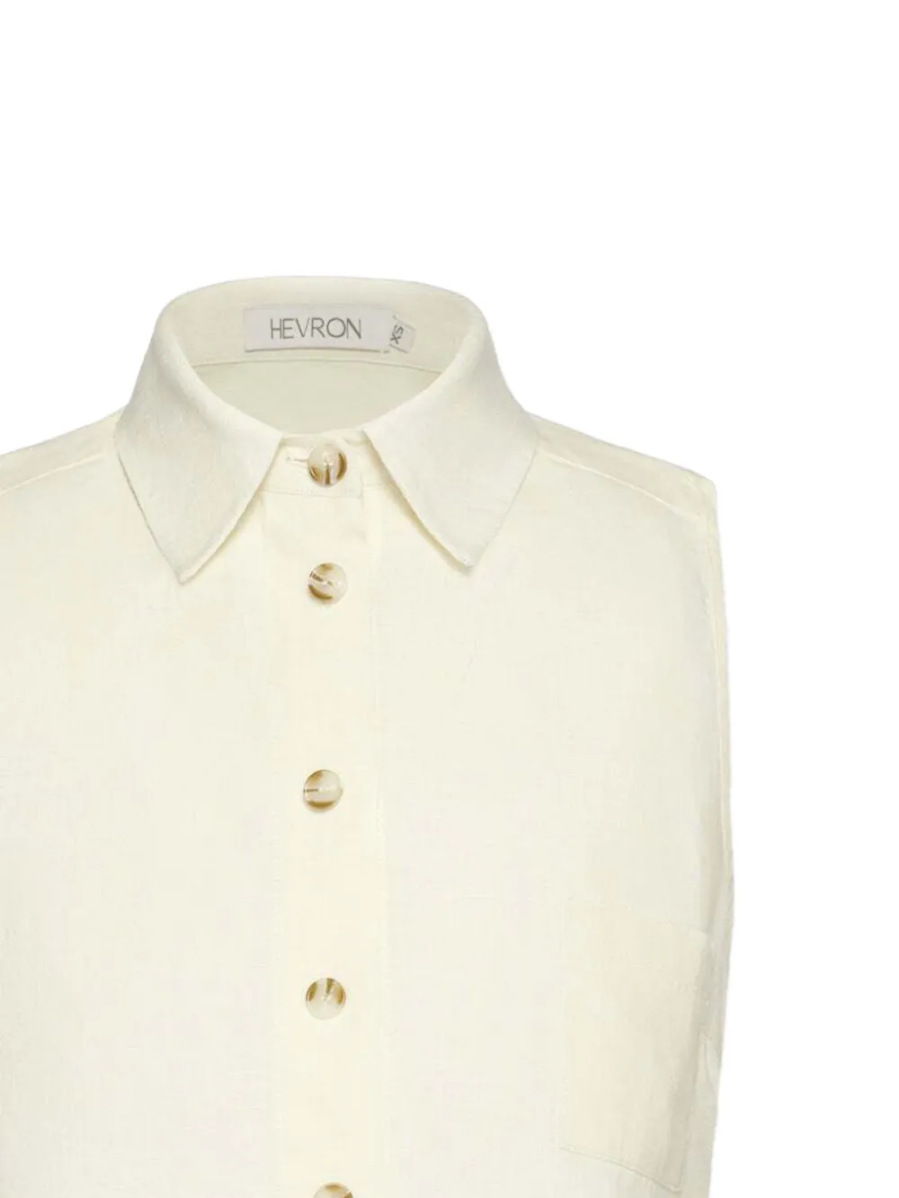 HEVRON Katja mouwloze cropped blouse Beige