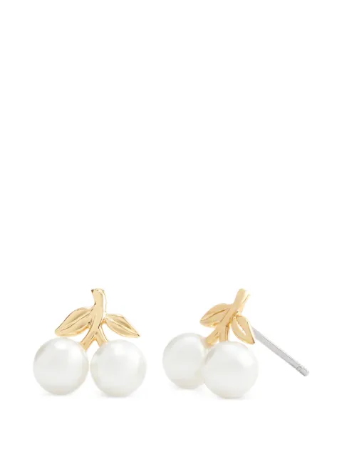 Coach cherry pearl earrings