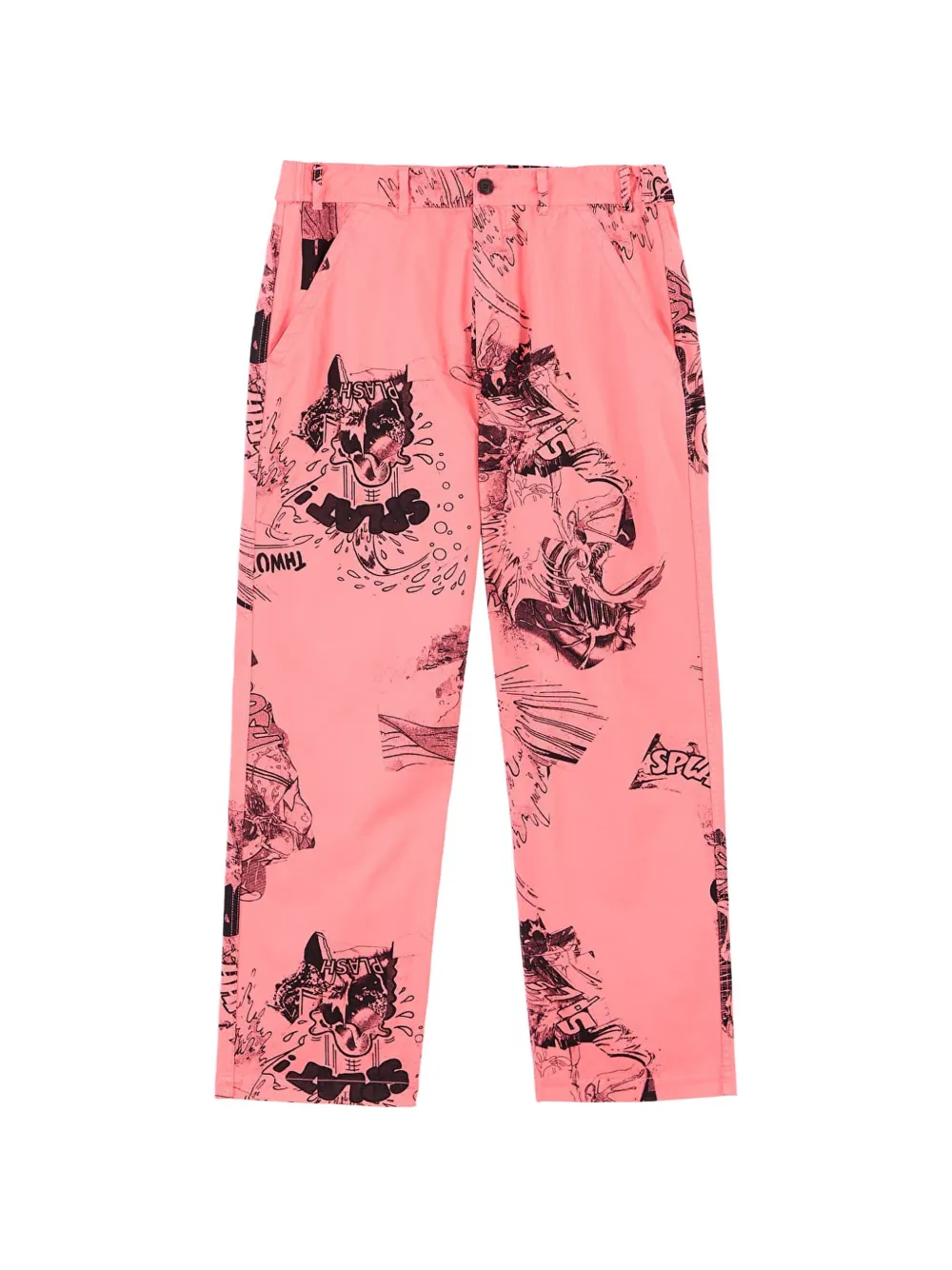 Comme des Garçons Homme Plus graphic-print trousers - Pink