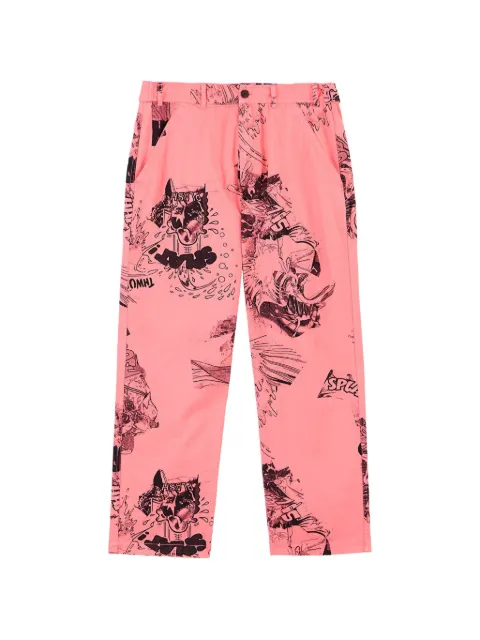Comme des Garçons Homme Plus pantalones con estampado gráfico