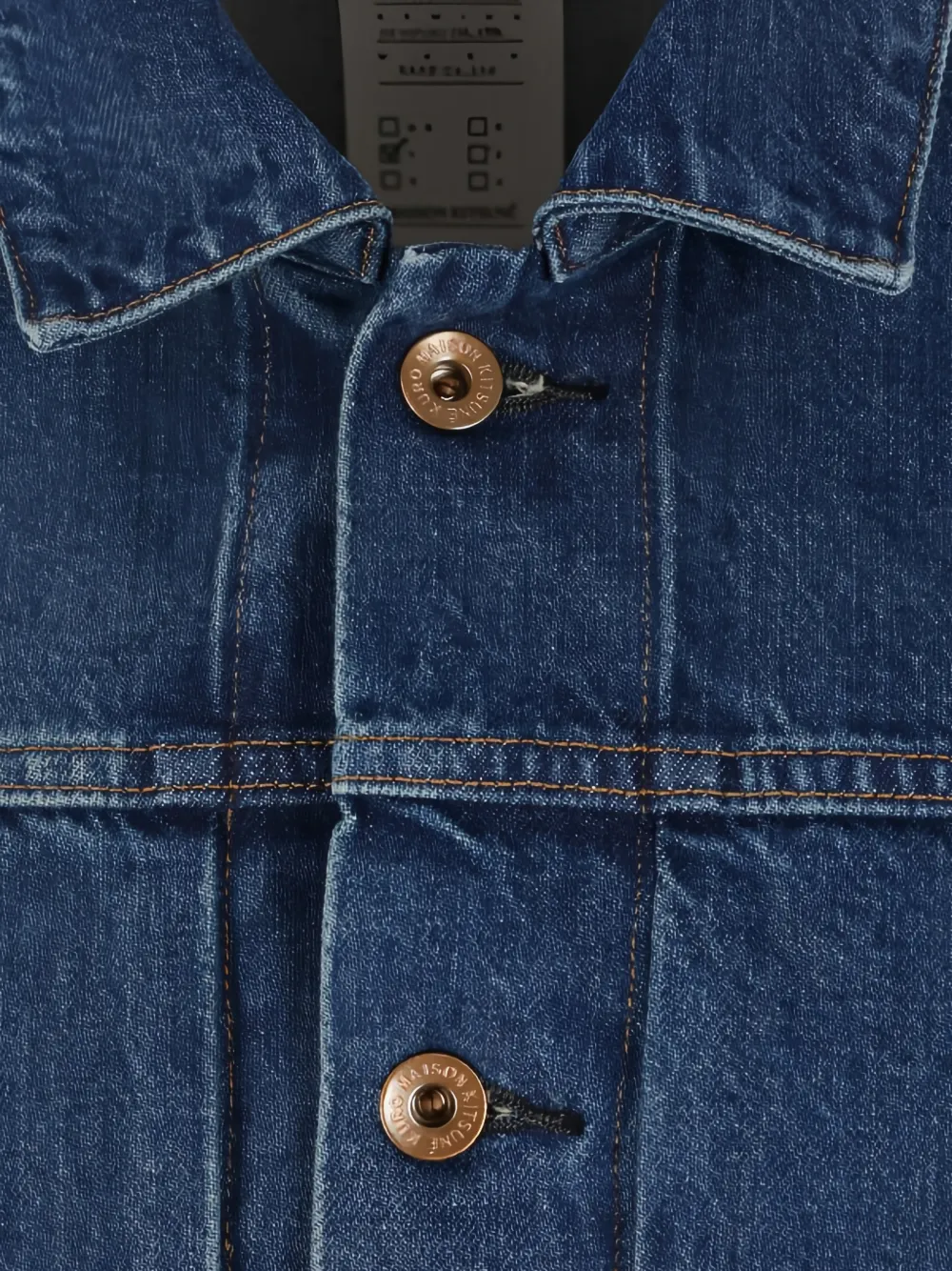 Maison Kitsuné x Kuro Selvedge denim jack Blauw