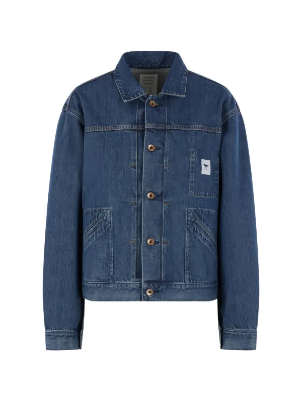 Maison Kitsuné x Kuro Selvedge Denim Jacket | Blue | FARFETCH
