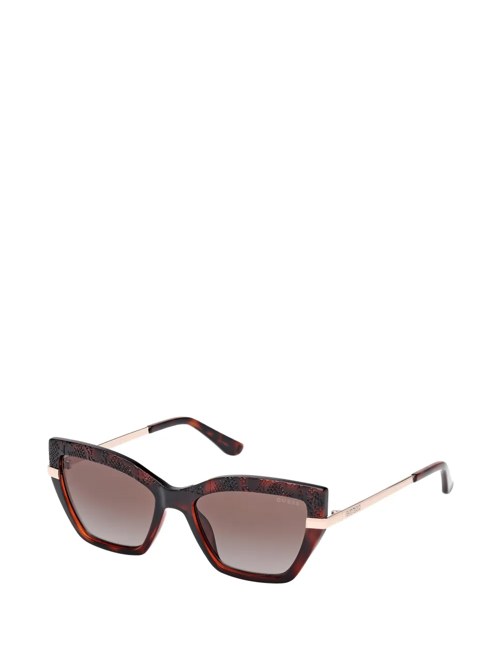 GUESS EYEWEAR Zonnebril met cat-eye montuur Bruin