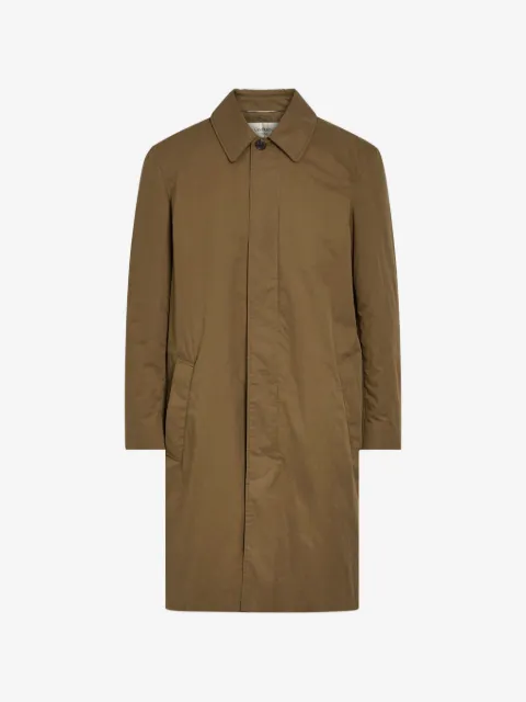 Saint Laurent concealed-front padded single breasted coat