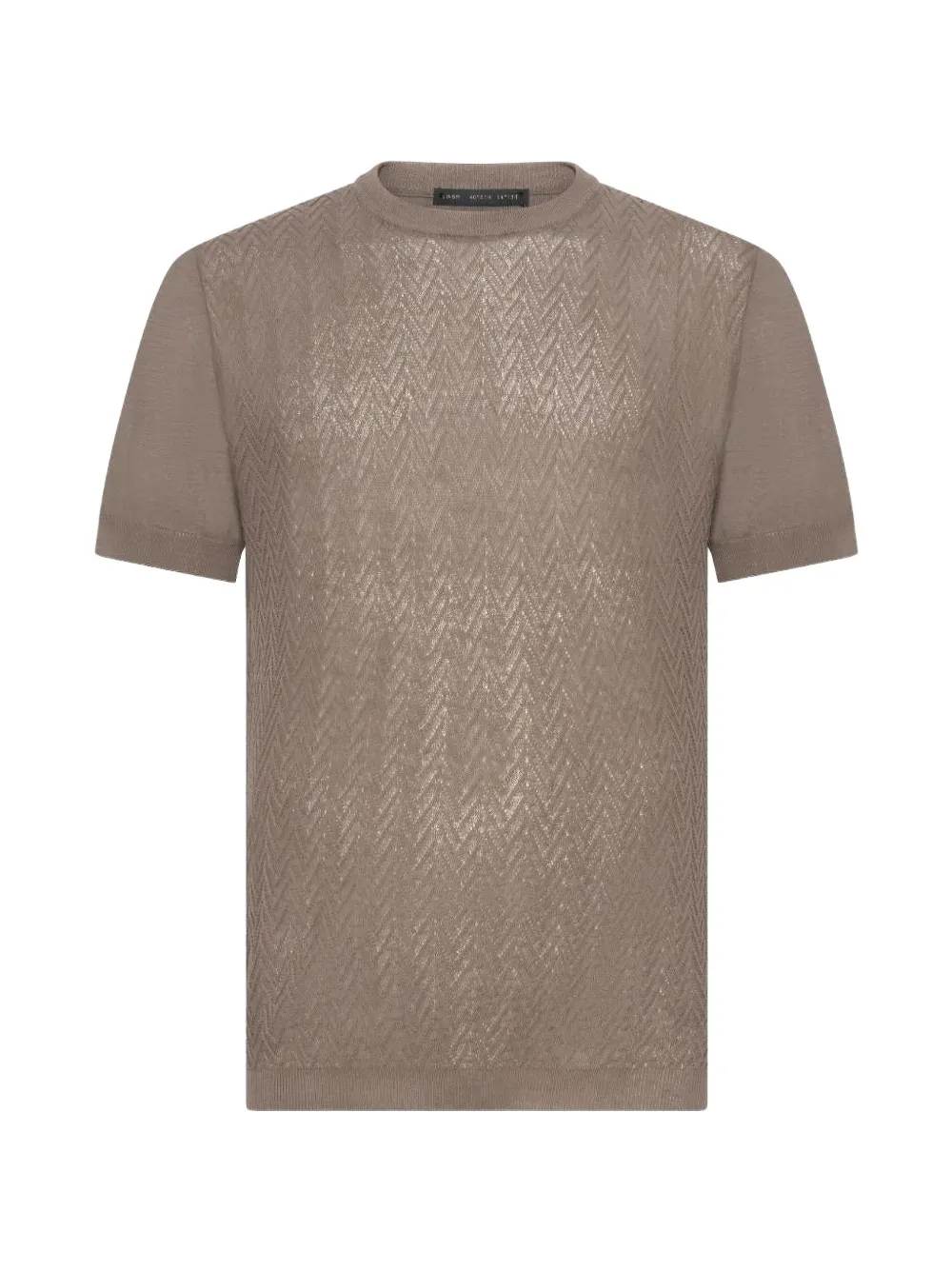 Low Brand chevron-knit T-shirt - Toni neutri
