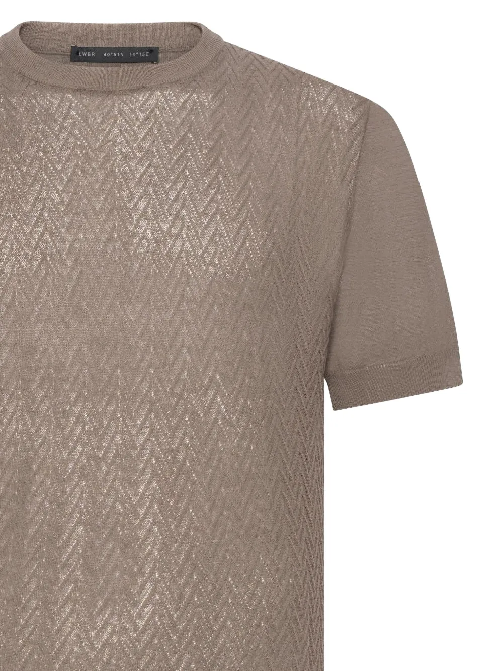 Low Brand T-shirt met chevron-streep Beige