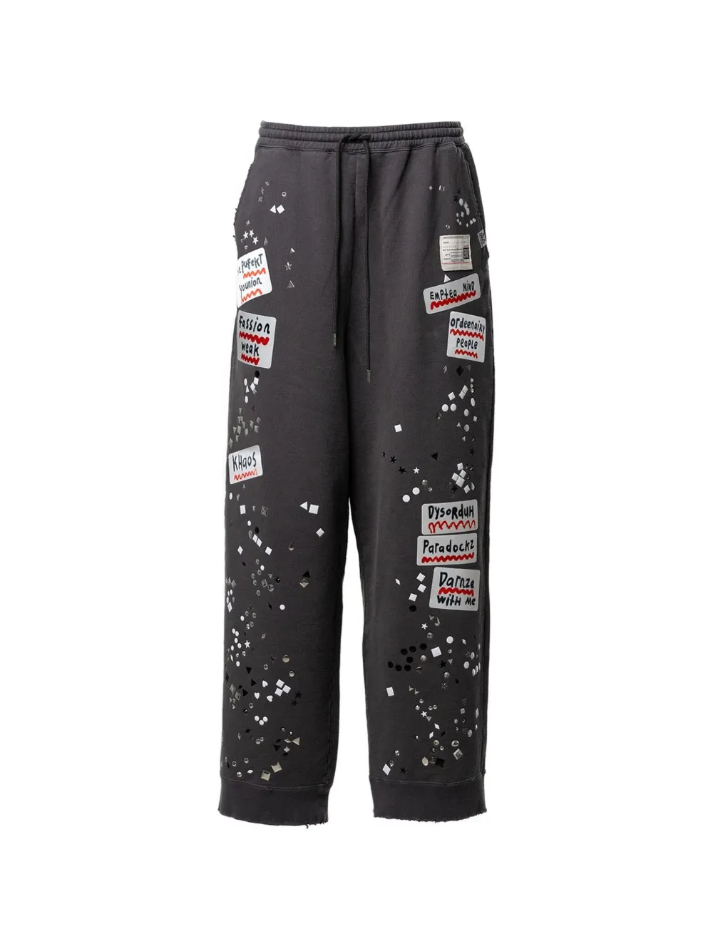 Maison MIHARA YASUHIRO stud-embellished patch-detail track pants - Nero