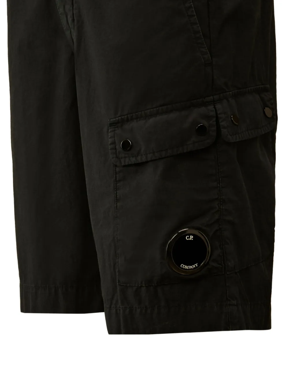C.P. Company Kids Cargo shorts met Lens-detail Zwart