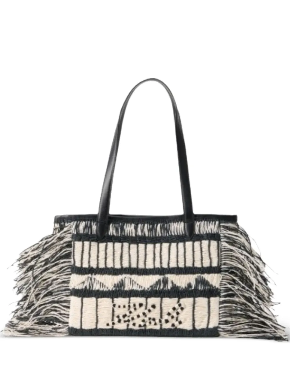 Karl Lagerfeld K Signature 2.0 shopper met franje Zwart