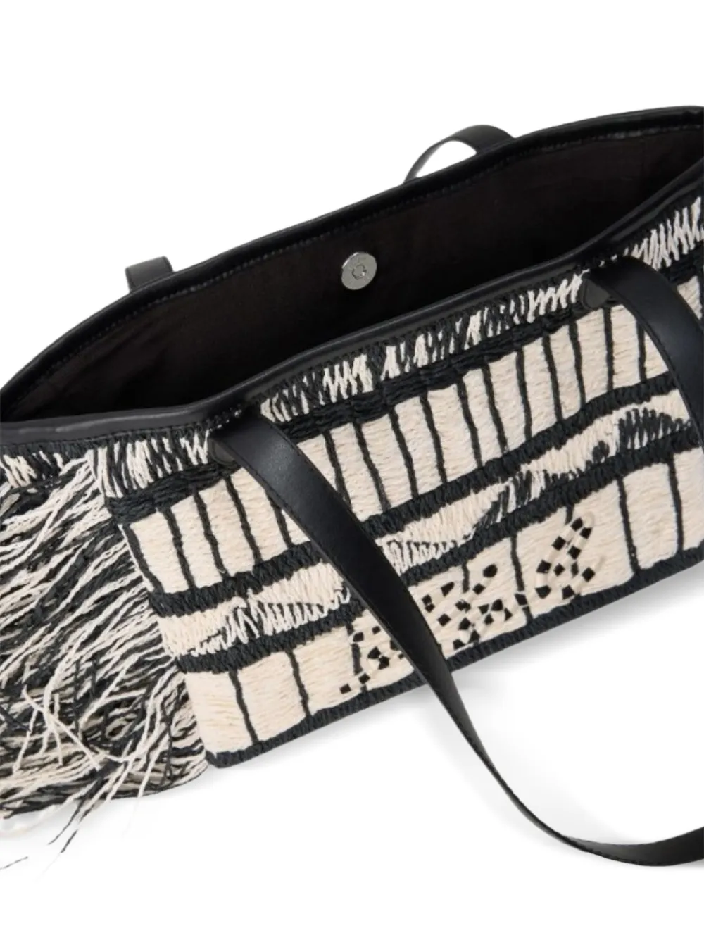 Karl Lagerfeld K Signature 2.0 shopper met franje Zwart
