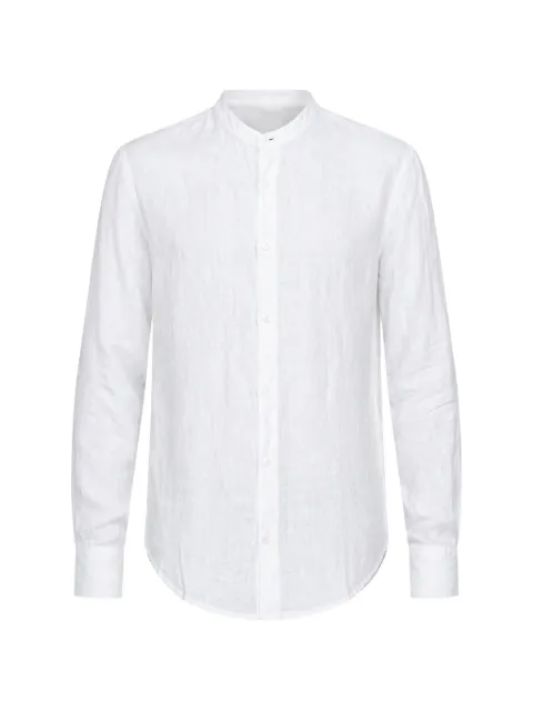 Blauer band-collar shirt