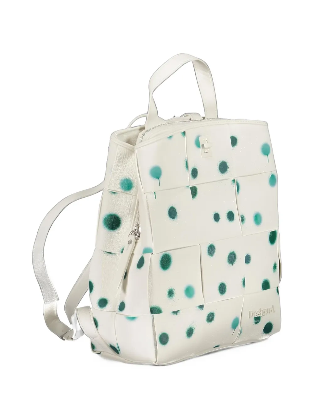 Desigual Geweven rugzak met verfspray-print Wit