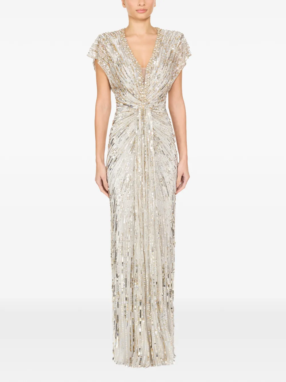 Jenny Packham Lacie avondjurk Grijs