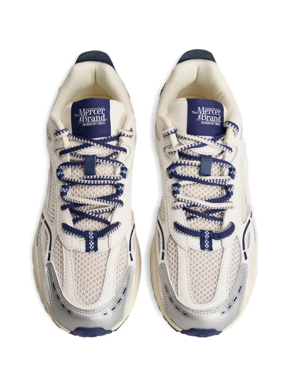 The Mercer Brand The Re-Run sneakers met vlakken Beige