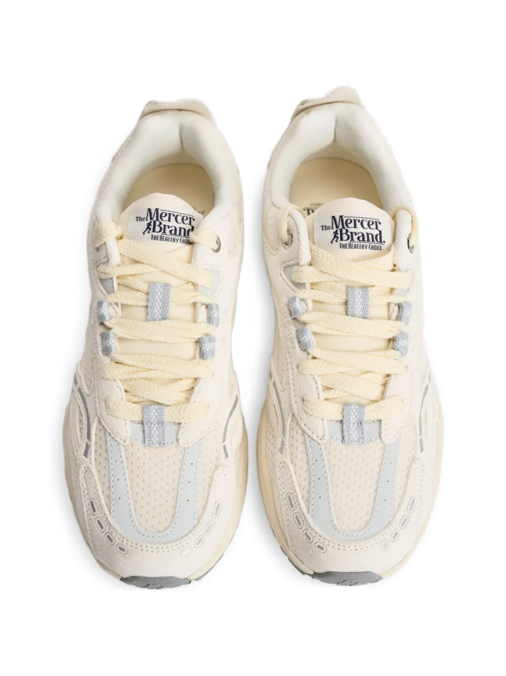 The Mercer Brand The Re-Run sneakers met vlakken Beige