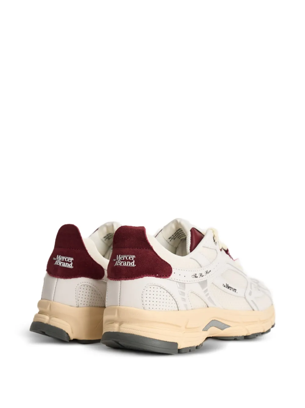 The Mercer Brand The Re-Run sneakers met vlakken Beige