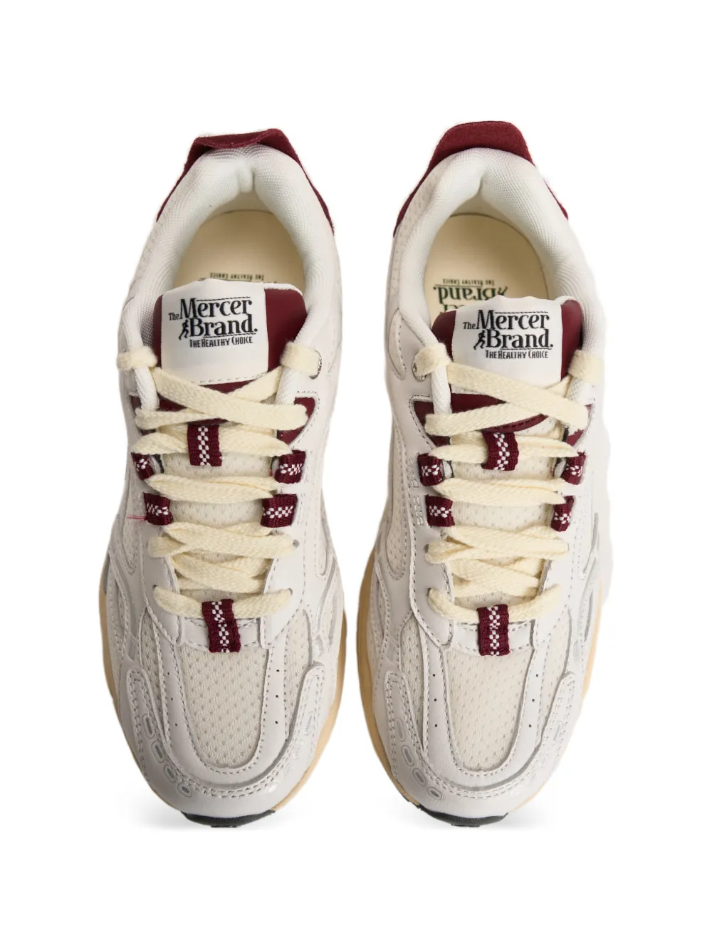 The Mercer Brand The Re-Run sneakers met vlakken Beige