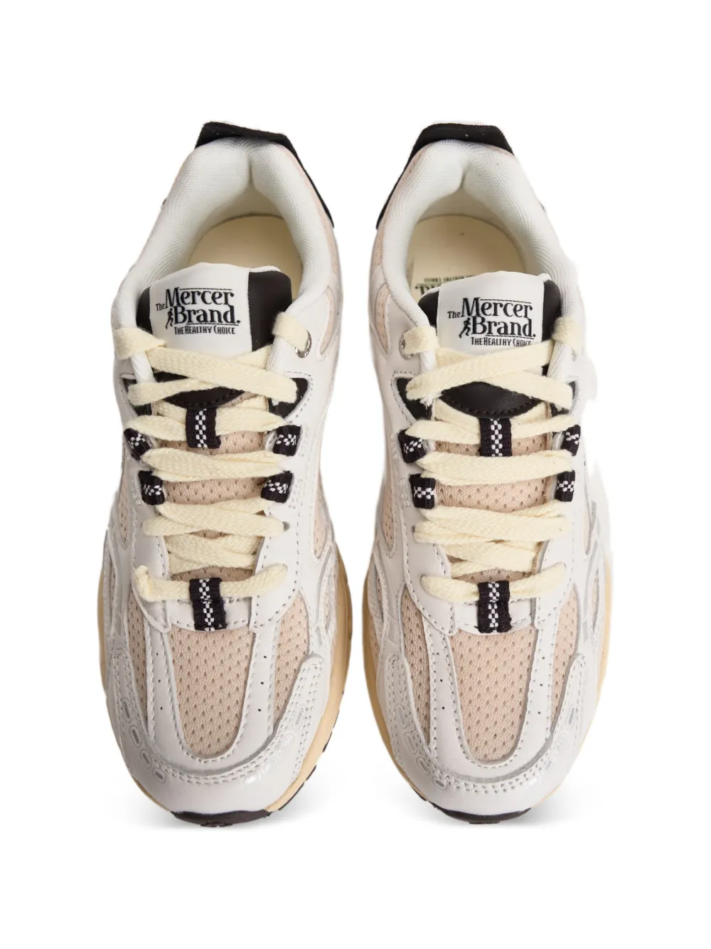 The Mercer Brand The Re-Run sneakers met vlakken Beige