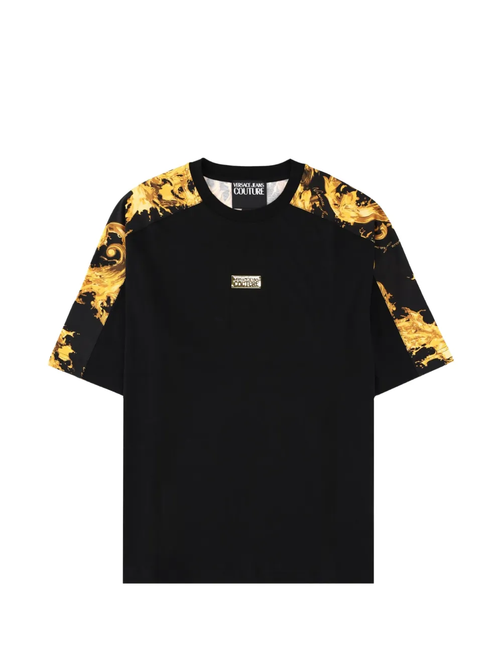 Versace Jeans Couture logo-plaque Baroque-print T-shirt - Schwarz