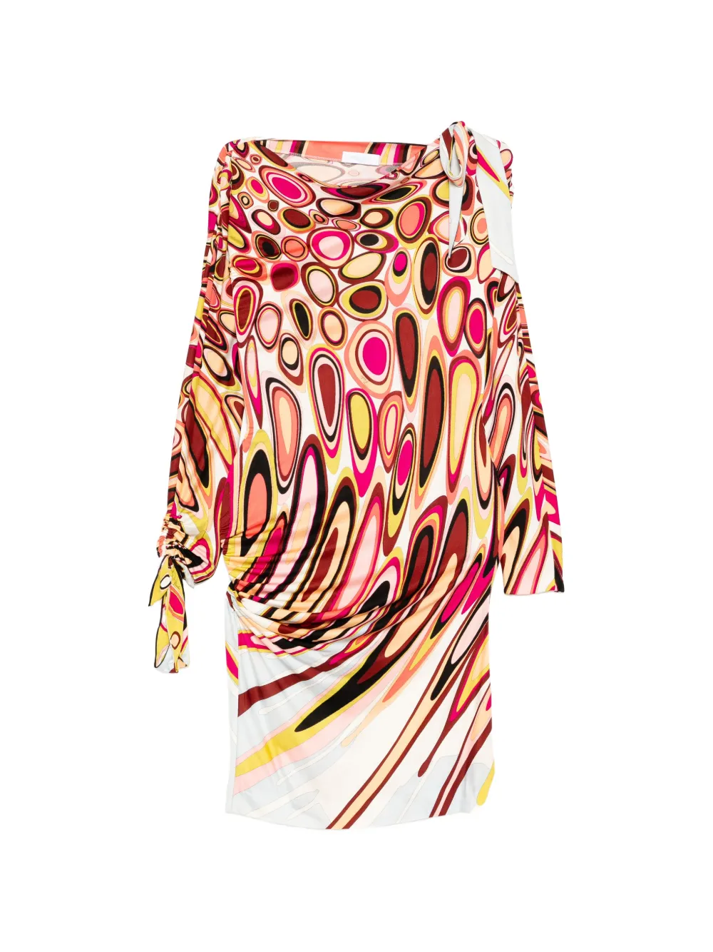 PUCCI Pre-Owned abstract-print midi dress - Rosa