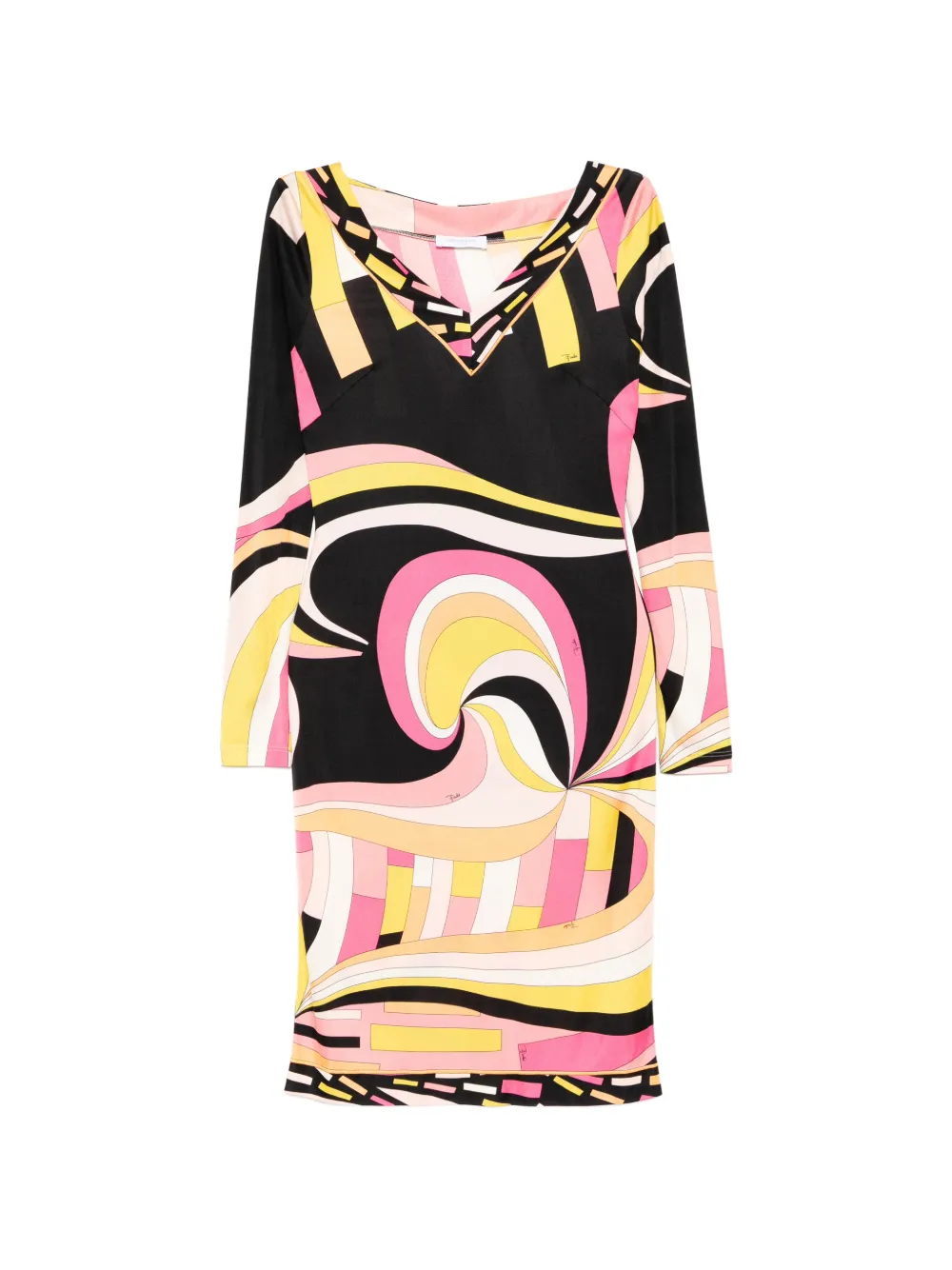 PUCCI Pre-Owned 1960s abstract-printed midi dress - Nero