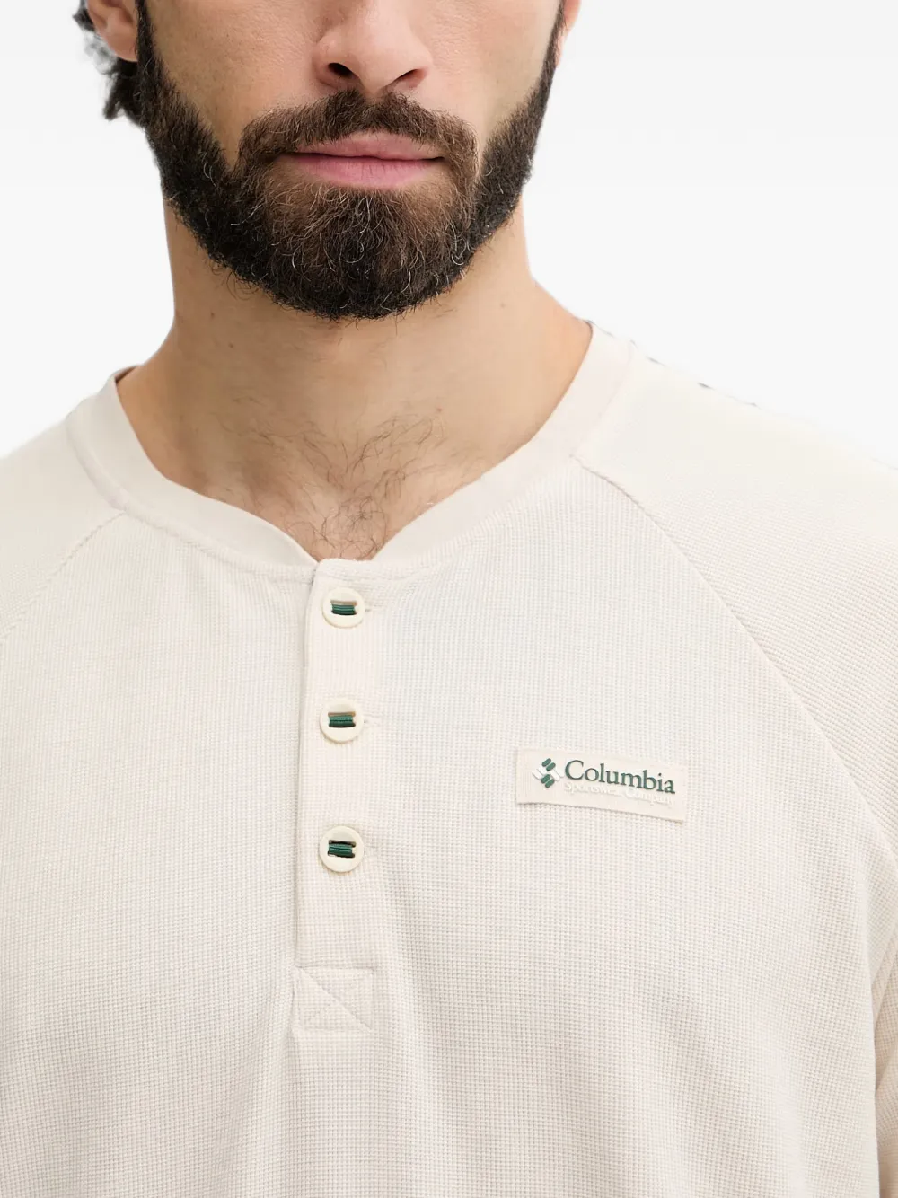 Columbia Acker Rock wafelgebreid henley-T-shirt Beige