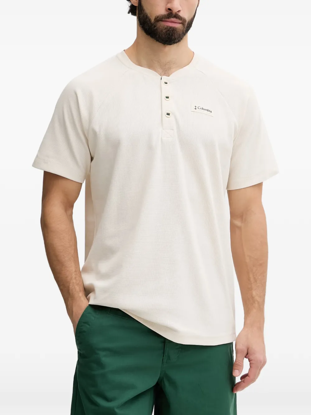 Columbia Acker Rock wafelgebreid henley-T-shirt Beige