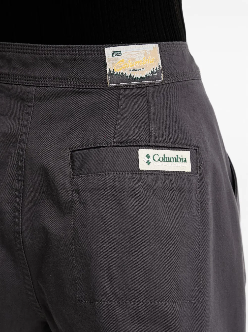 Columbia Acker Rock geplooide shorts met logopatch Grijs