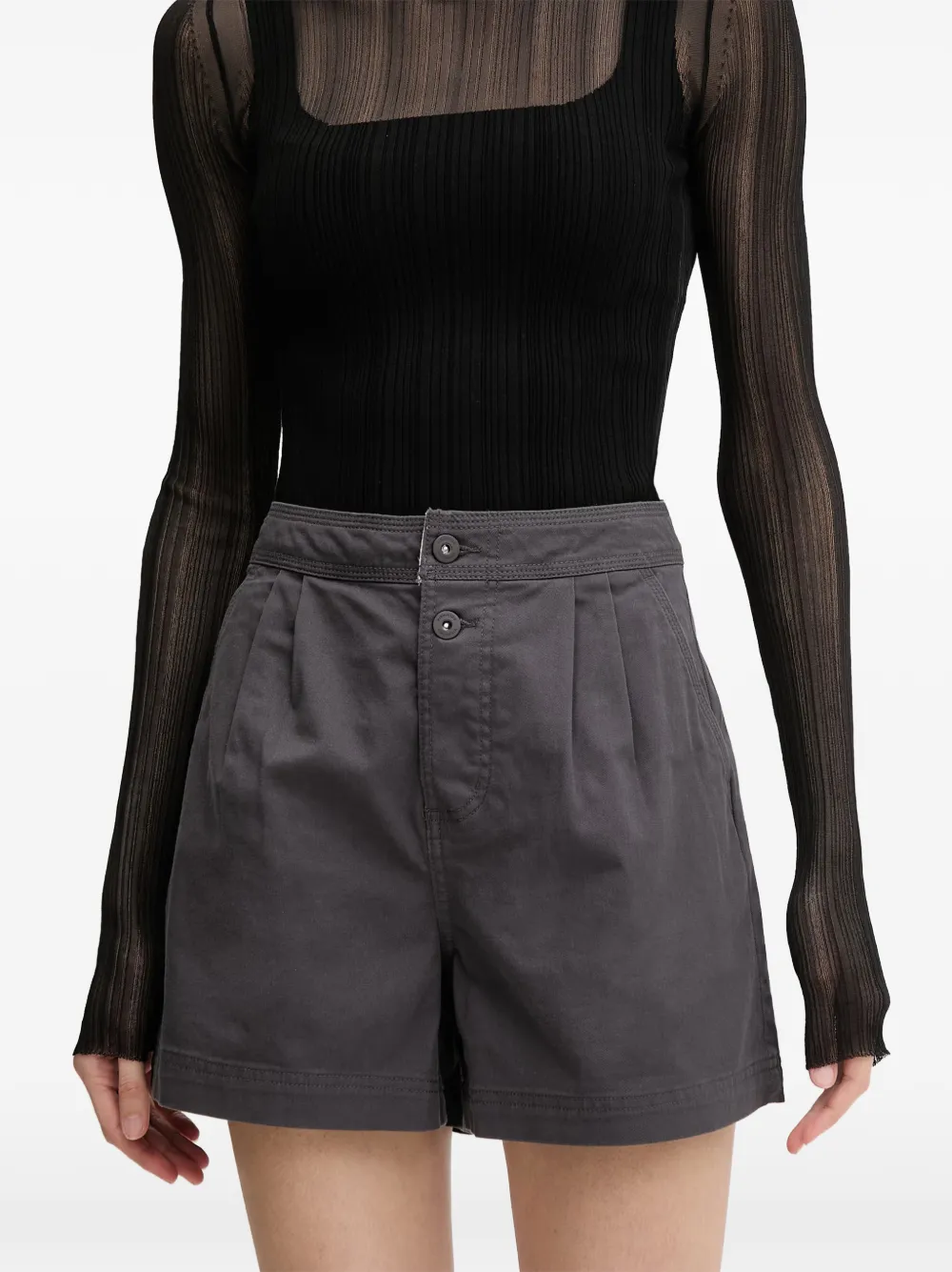 Columbia Acker Rock geplooide shorts met logopatch Grijs