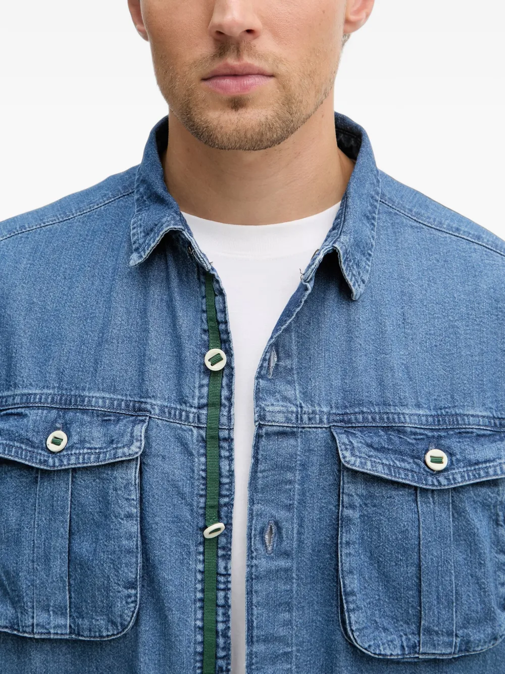 Columbia Acker Rock short-sleeved denim shirt jacket Blauw