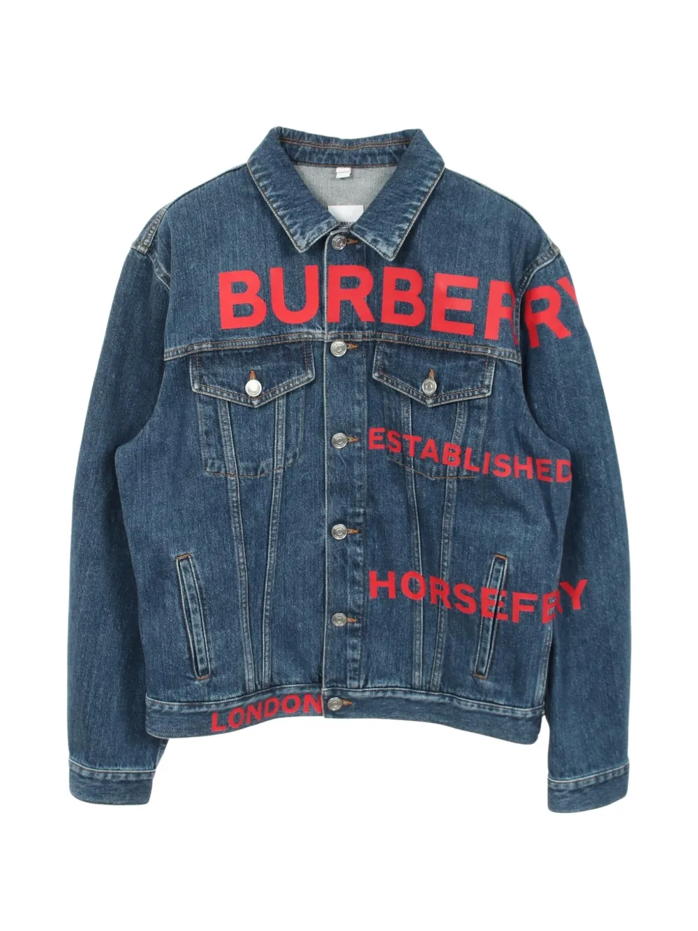 Burberry 2010s Horseferry denim jacket - Blu