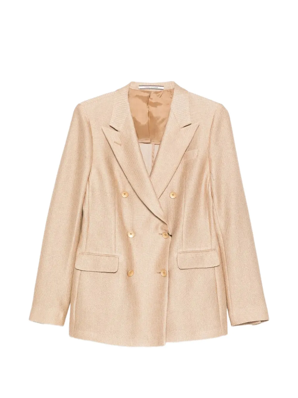 Tagliatore Jack met dubbele rij knopen en krijtstreep Beige