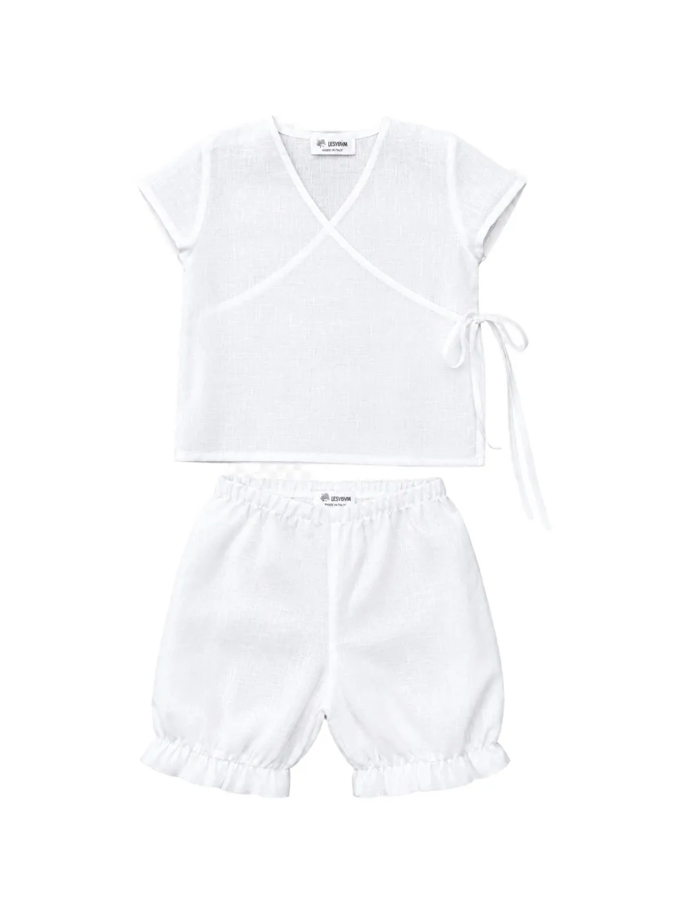 JESURUM BABY wrap ruffled tracksuit - Bianco