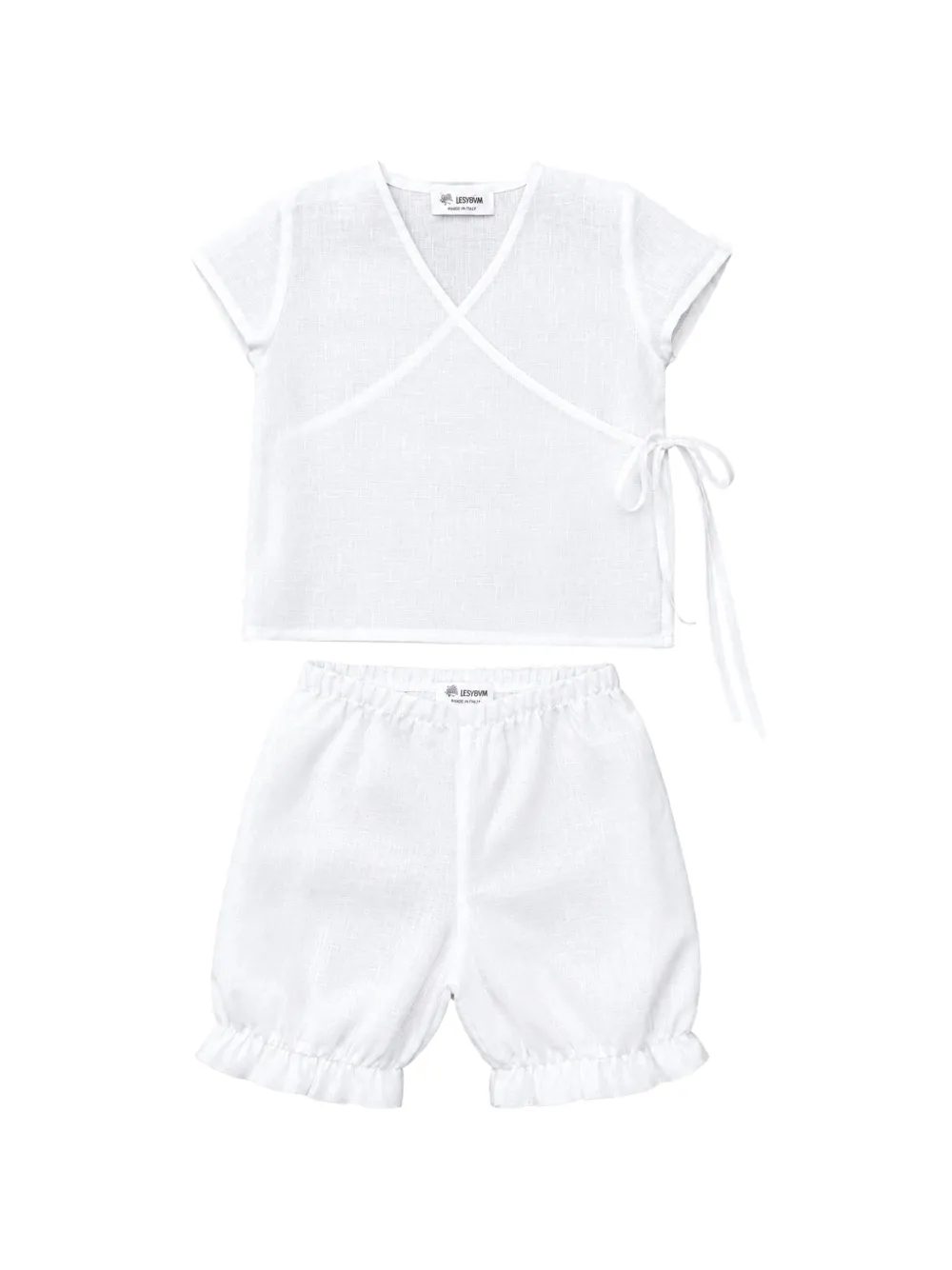JESURUM BABY wrap ruffled tracksuit - Bianco